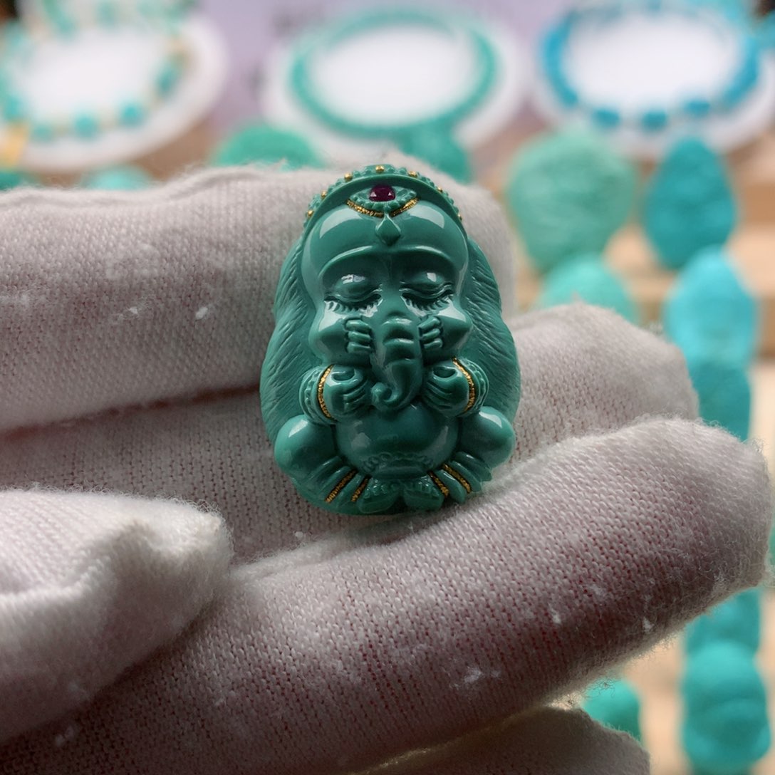 绿松石配饰未镶嵌人**茶