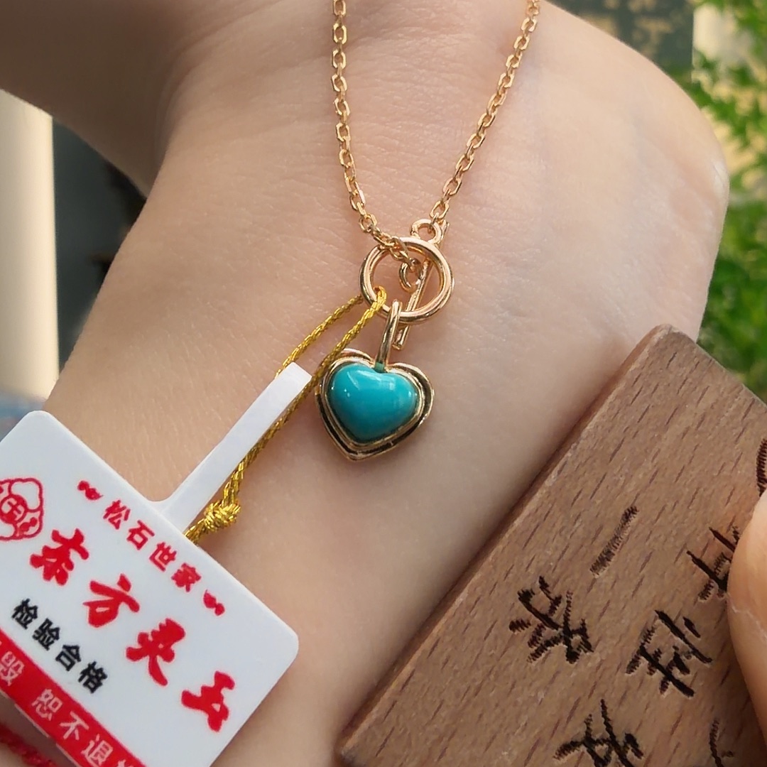 绿松石银S925镶嵌颈饰