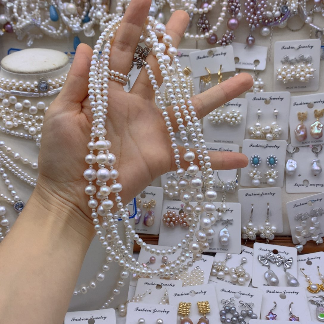 固***店合金淡水珍珠项链耳饰