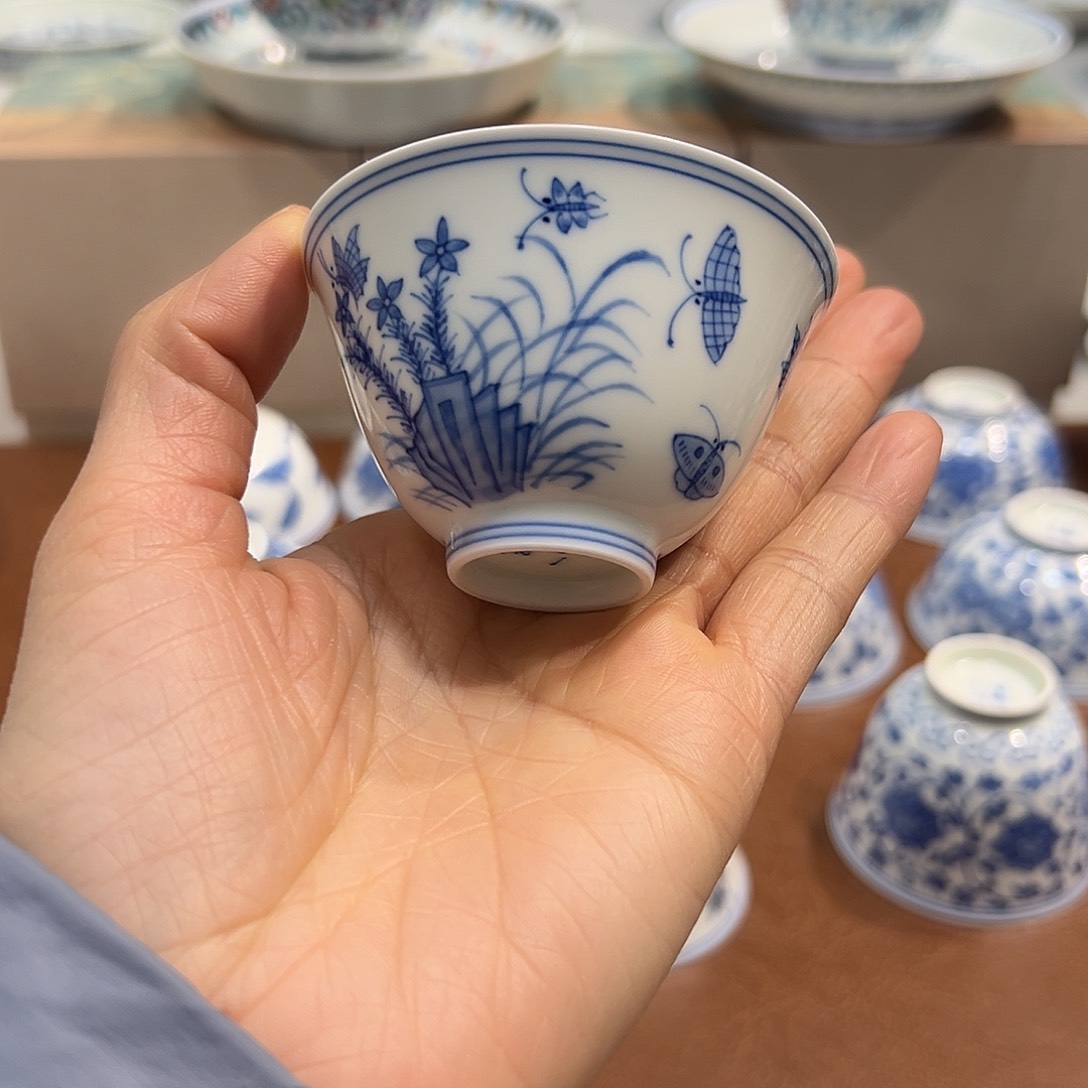 杯子青花三秋杯子70毫升