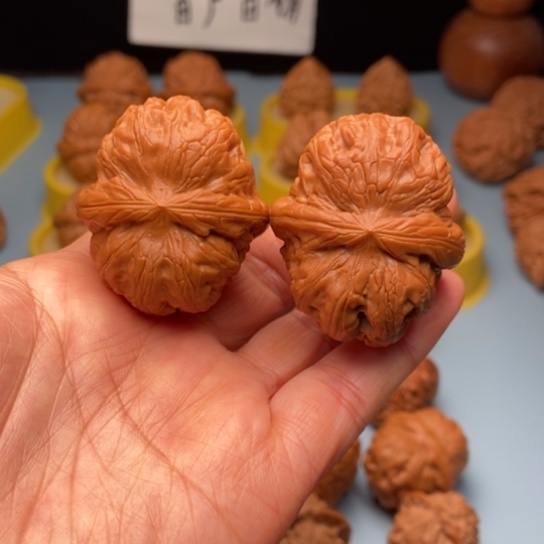 吊坠文玩核桃元宝精对 42