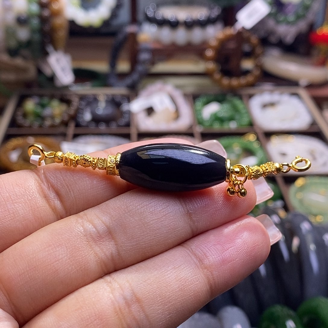 颈饰未镶嵌和田玉收藏级烟紫老矿料高冰帝王紫锁骨链