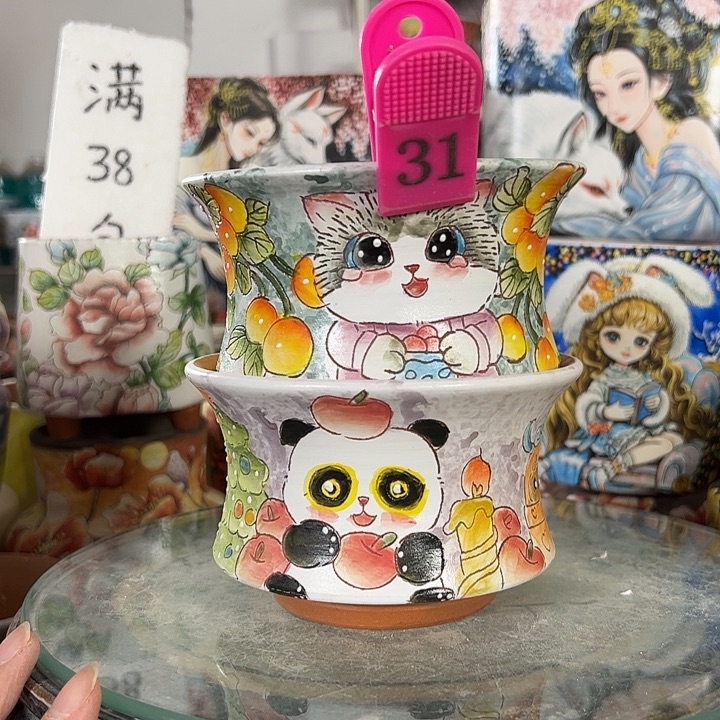 景德镇手绘花盆性价比超高