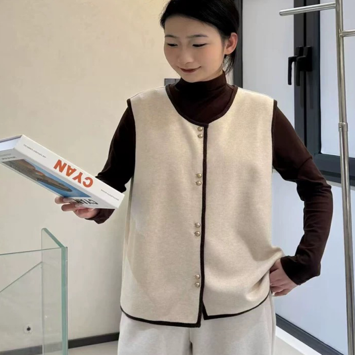 55291大码女装磨毛两件套上衣（衣长65左右/6x胸围60左右）