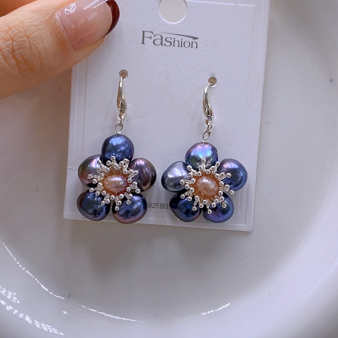 颈饰银S925镶嵌淡水珍珠