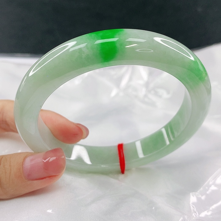 翡翠未镶嵌手镯圈60.8，00011