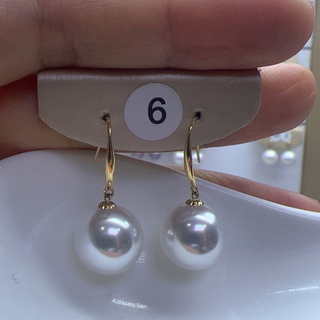 淡水珍珠耳饰18K金镶嵌