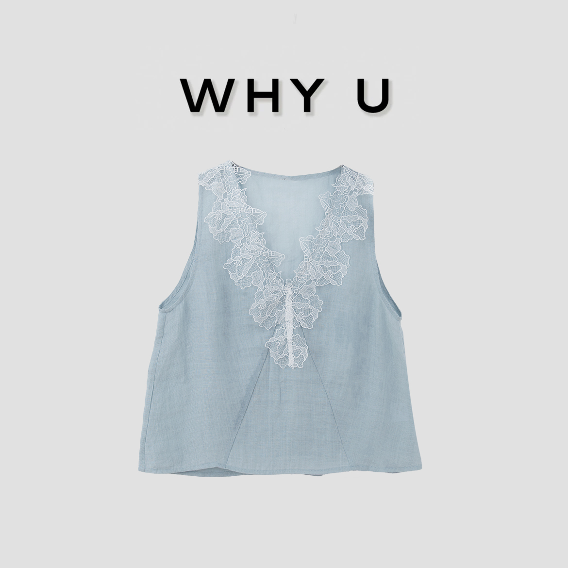 WHY U-25SS早春镂空刺绣上衣【清新】