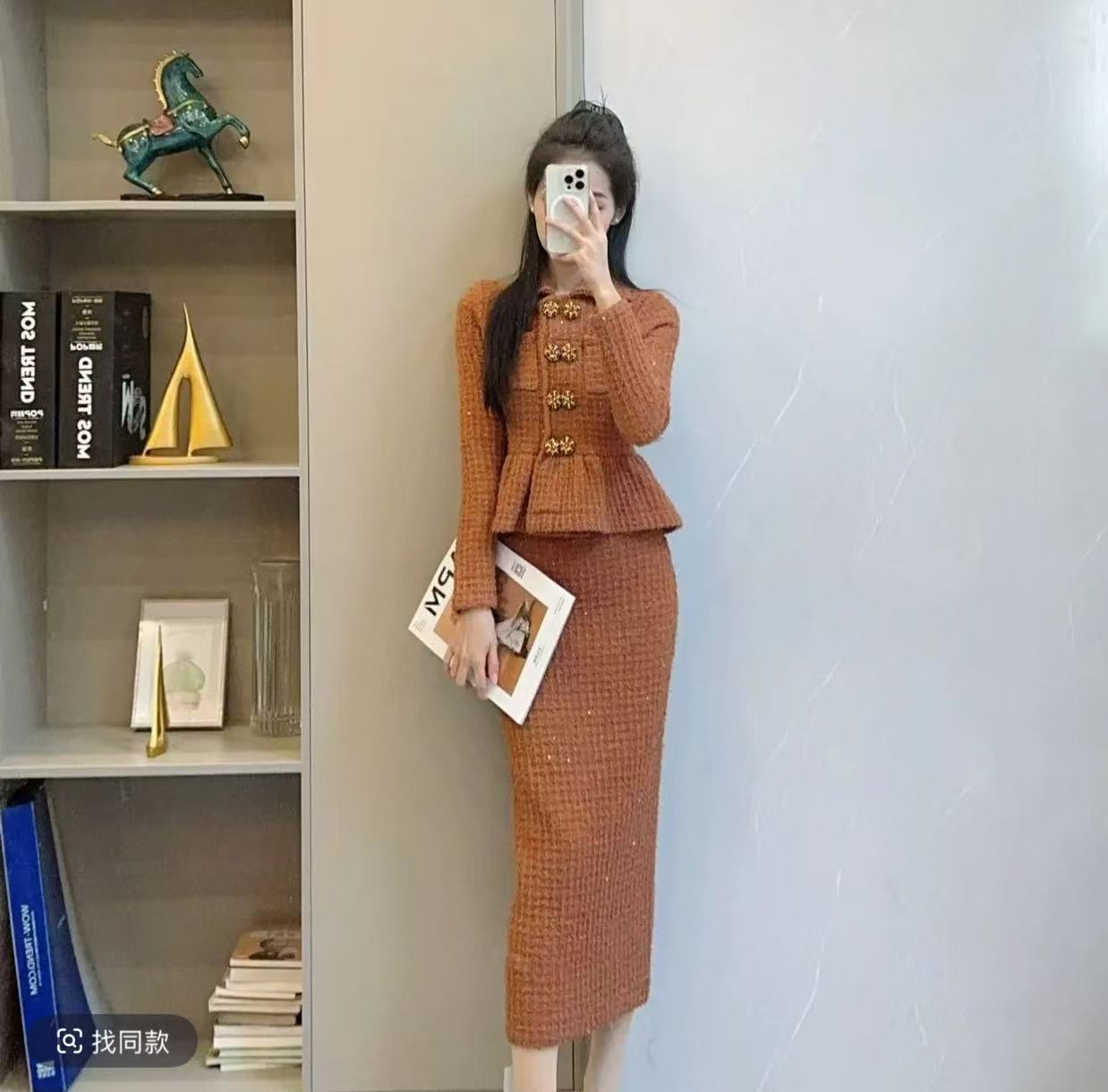 579时尚套装连衣裙高腰套装小香风休闲中国风网红女装