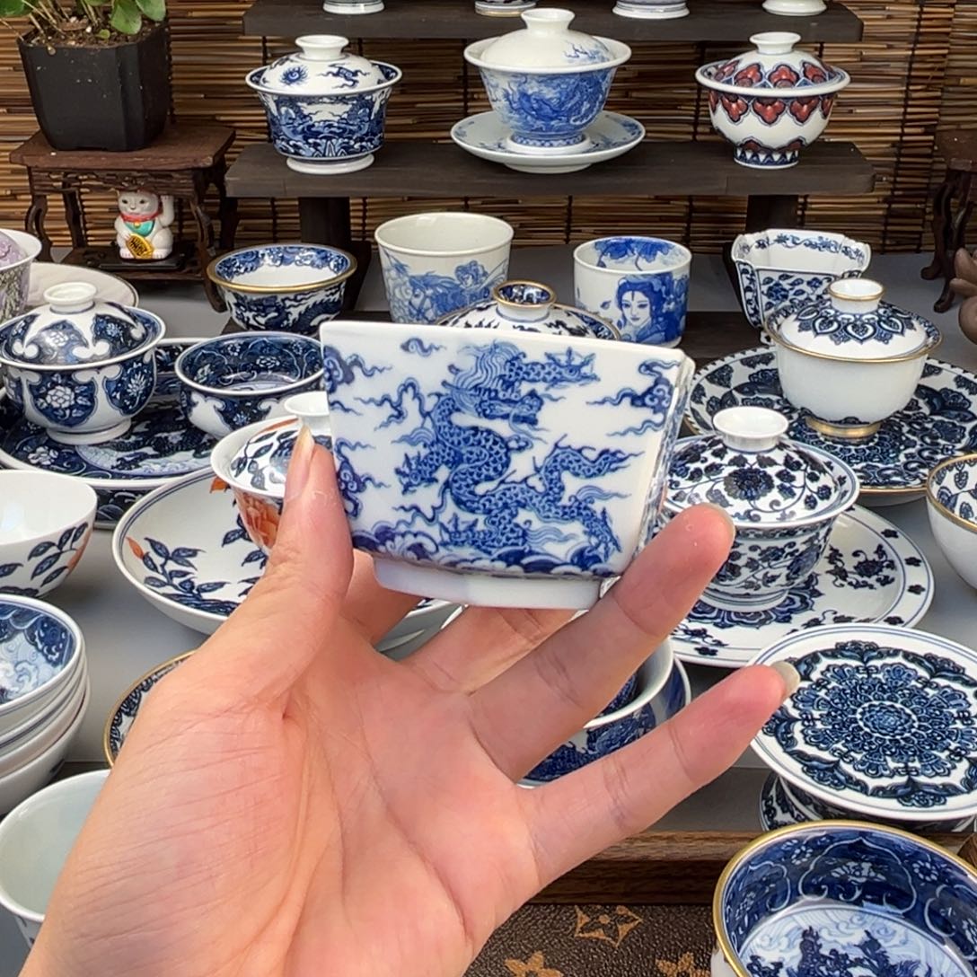 瓷片三龙六方杯哈哈哈哈哈