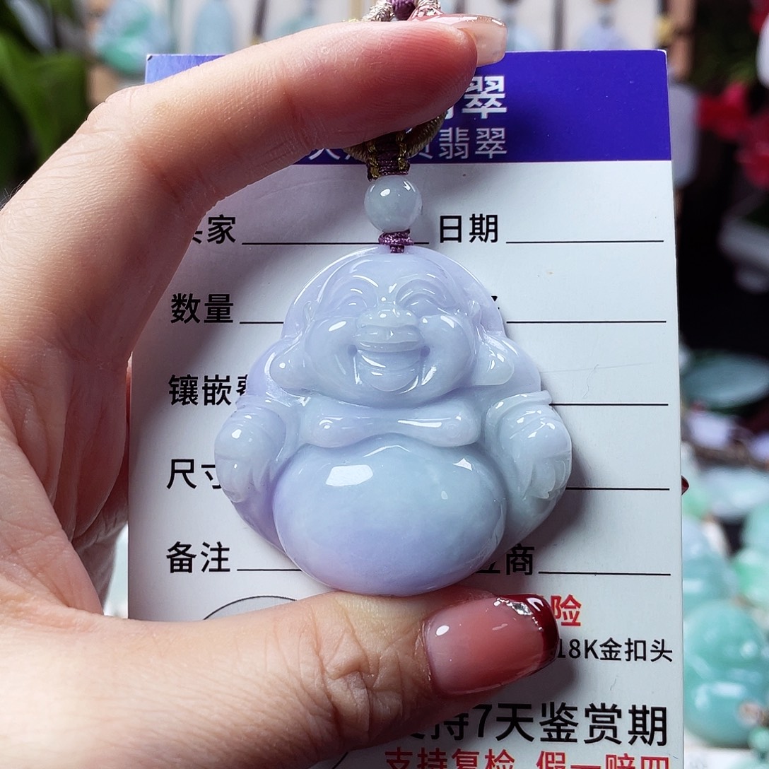 翡翠未镶嵌颈饰佛公16