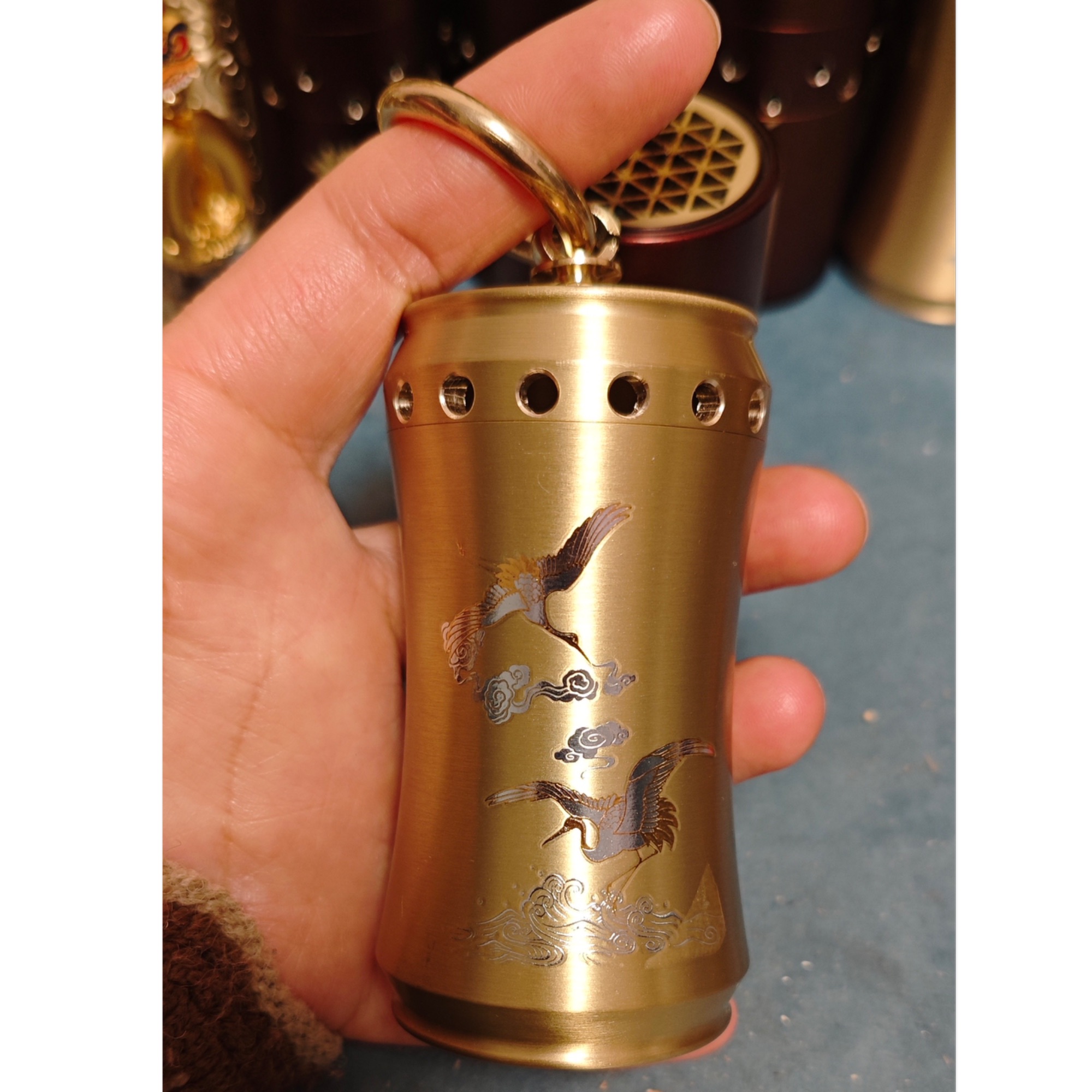 黄铜怀炉长续航冬日取暖神器