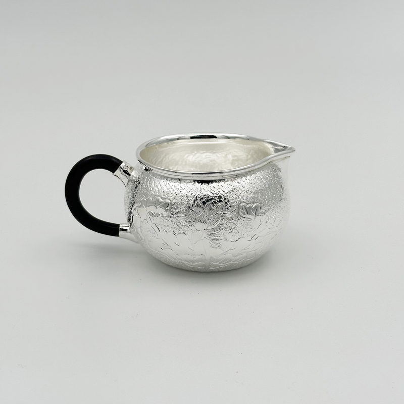 新品手工雕刻莲花公道杯