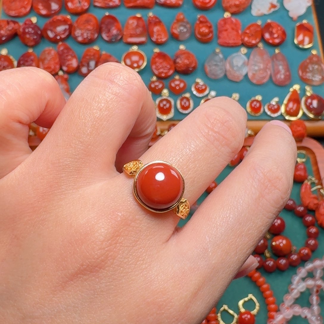 南红玛瑙南红银S925镶嵌