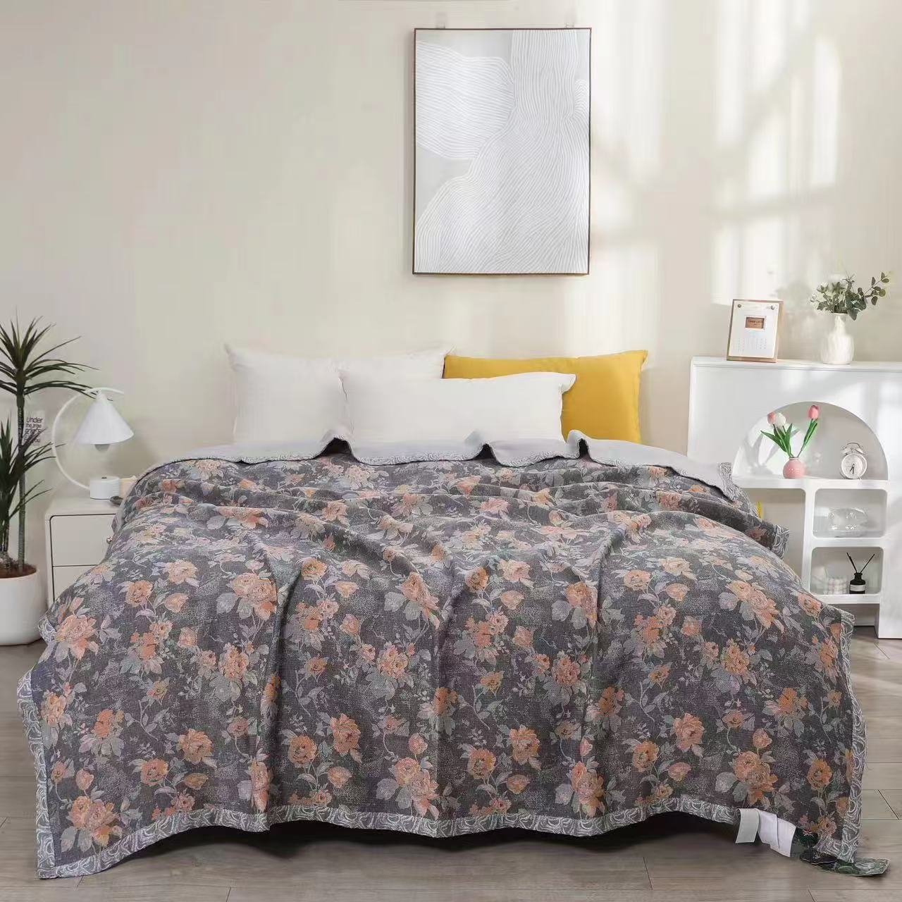 【牛总甄选】春暖花开-加大轻奢盖毯