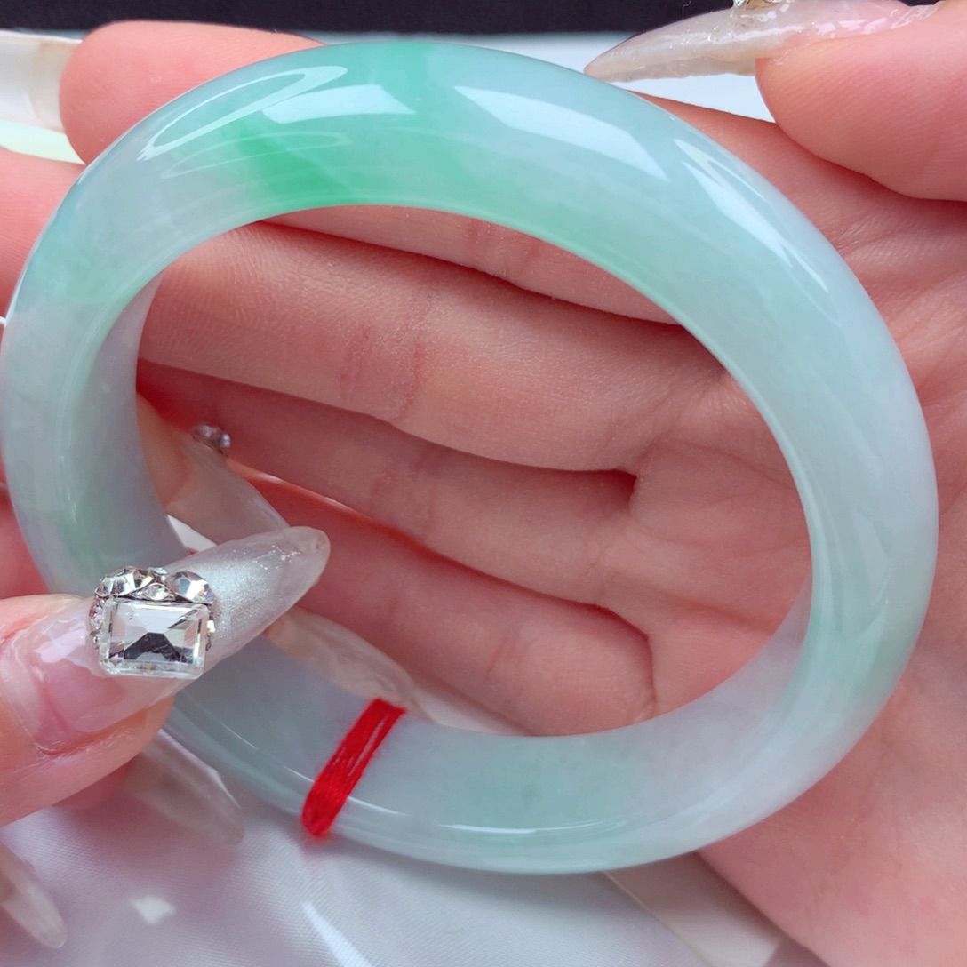 翡翠手镯未镶嵌天然缅甸翡翠A货手镯 7号