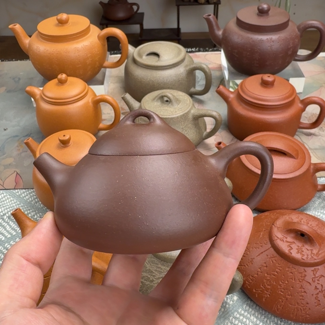 茶壶紫砂微瑕 乳瓢 紫泥 200cc