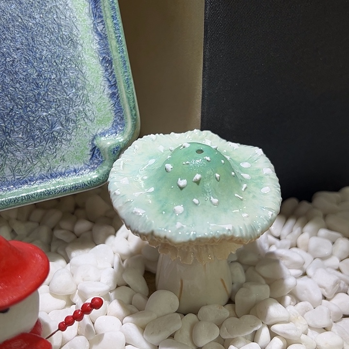 手工蘑菇香插盖置