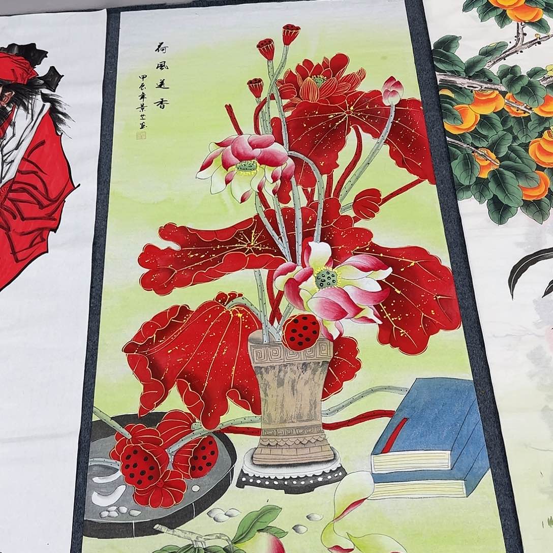 国画尺寸70X138手绘作品