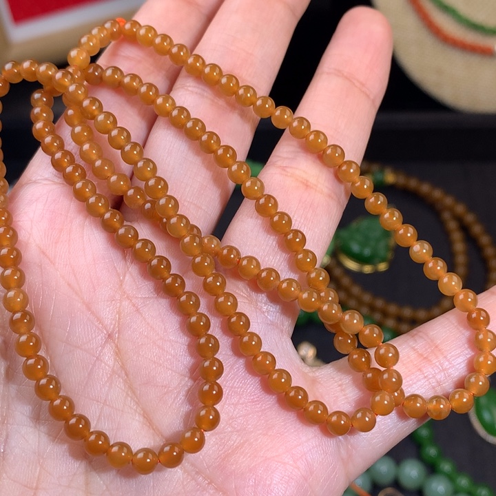 和田玉（糖玉）手链未镶嵌小*空