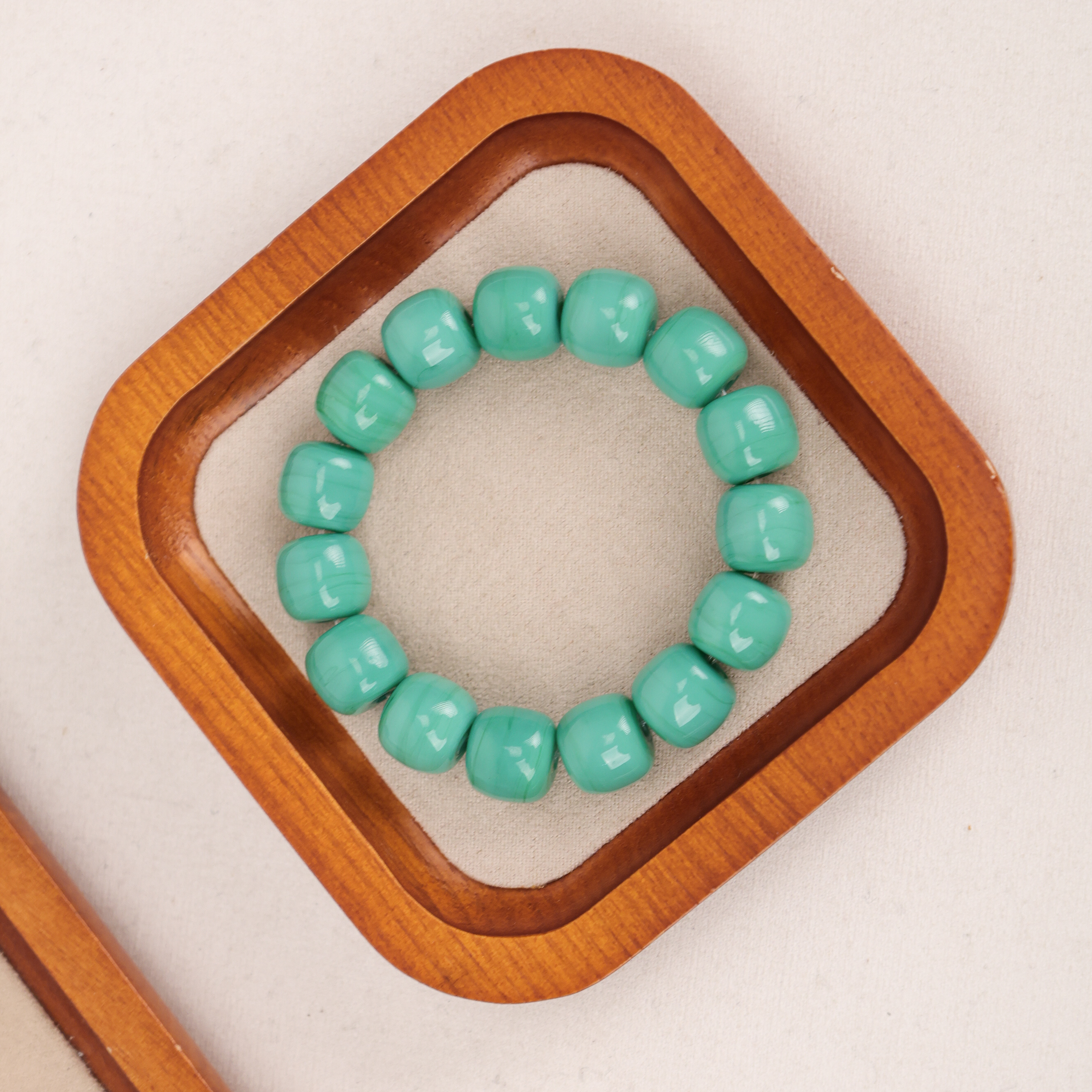 合金手链 LZ2302-1 清水蓝松松老型珠琉璃手串