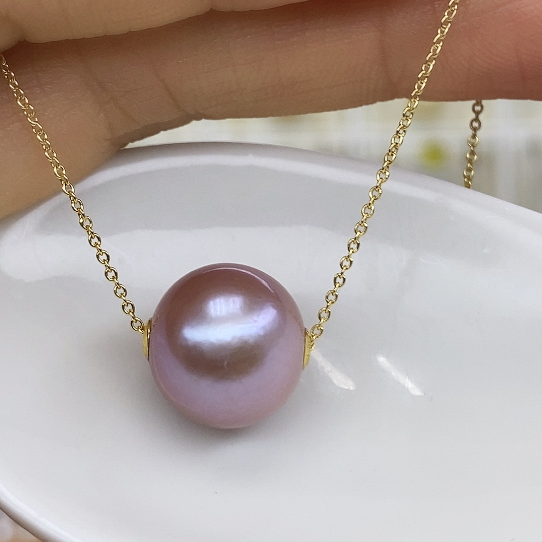 吊坠(赠链)淡水珍珠18K金镶嵌