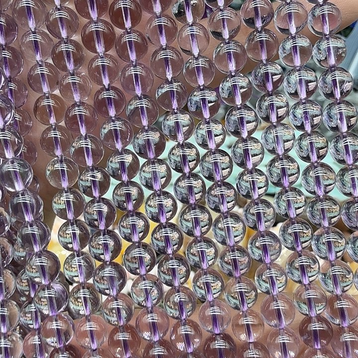 水晶珠宝半成品未镶嵌卡6玻利维亚紫水一条