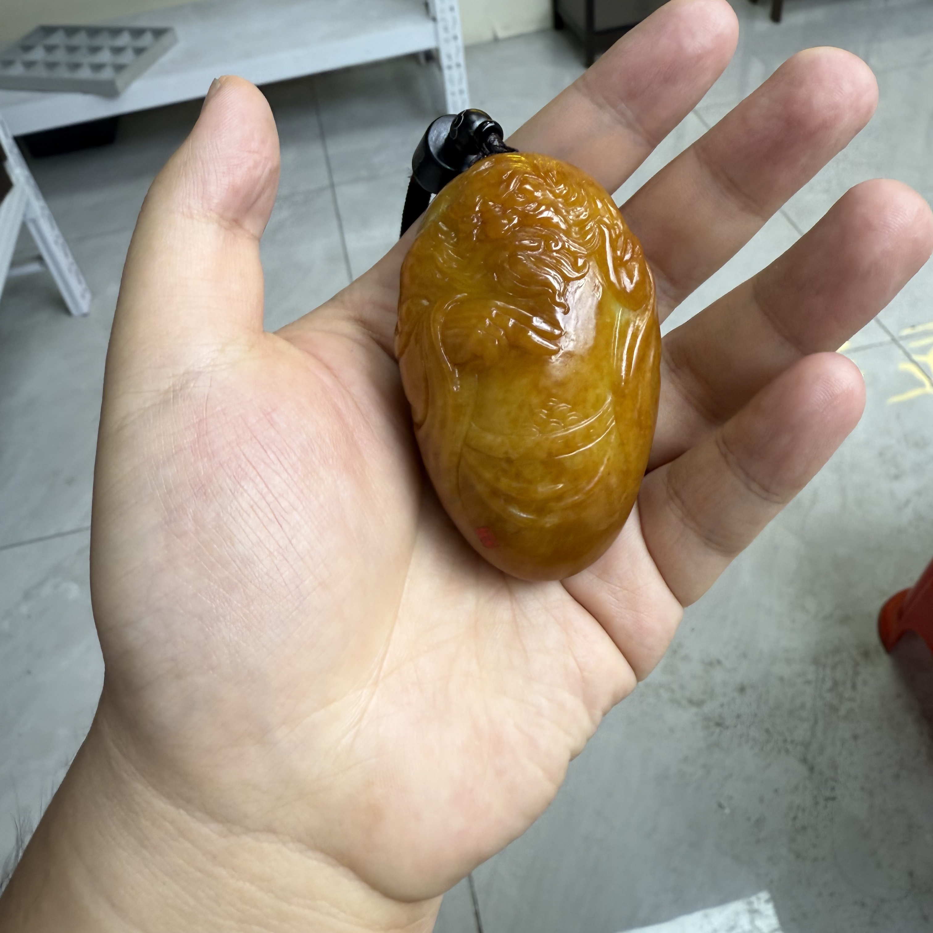 石包沁色钟馗手把把玩件