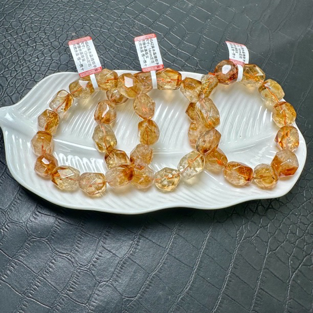 【HS42】天然黄随行水晶单圈手串/多样性发其一