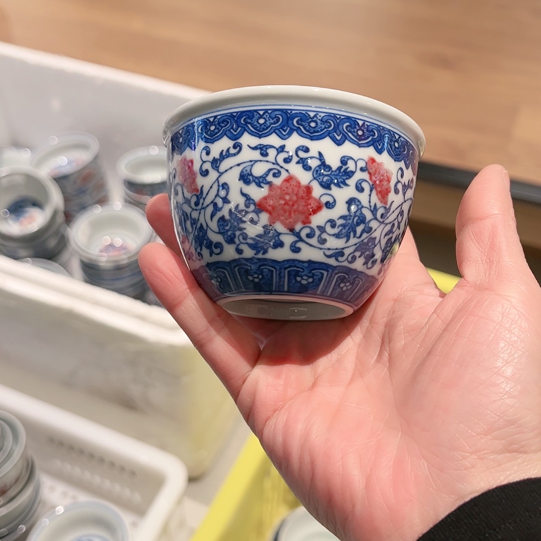 微瑕臻玉古坊原矿青花釉里红