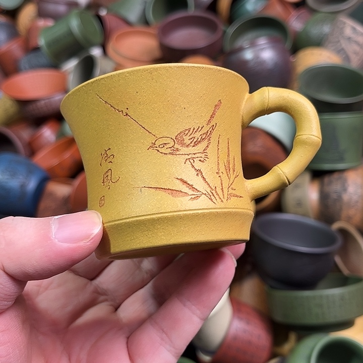 紫砂茶杯全手工紫砂主人杯