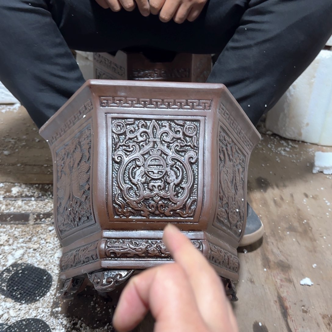 紫砂花盆瑕疵是我最不