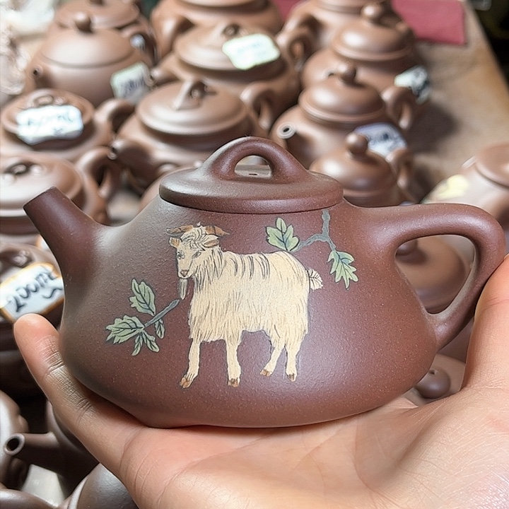 紫泥茶壶黄龙山原矿紫泥半手工