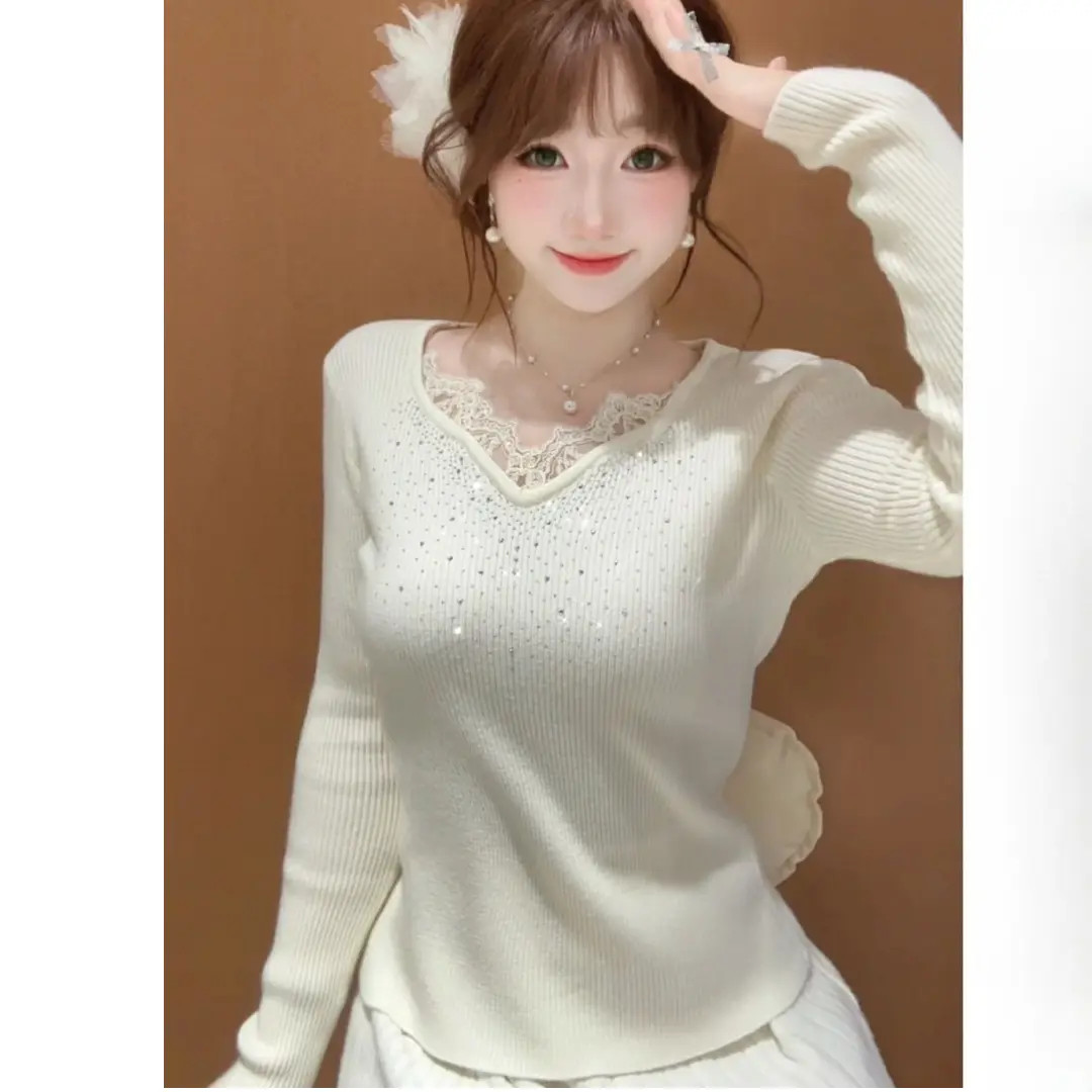 【星辰大海】百搭气质亮闪闪保暖针织衫毛衣打底显瘦上衣女