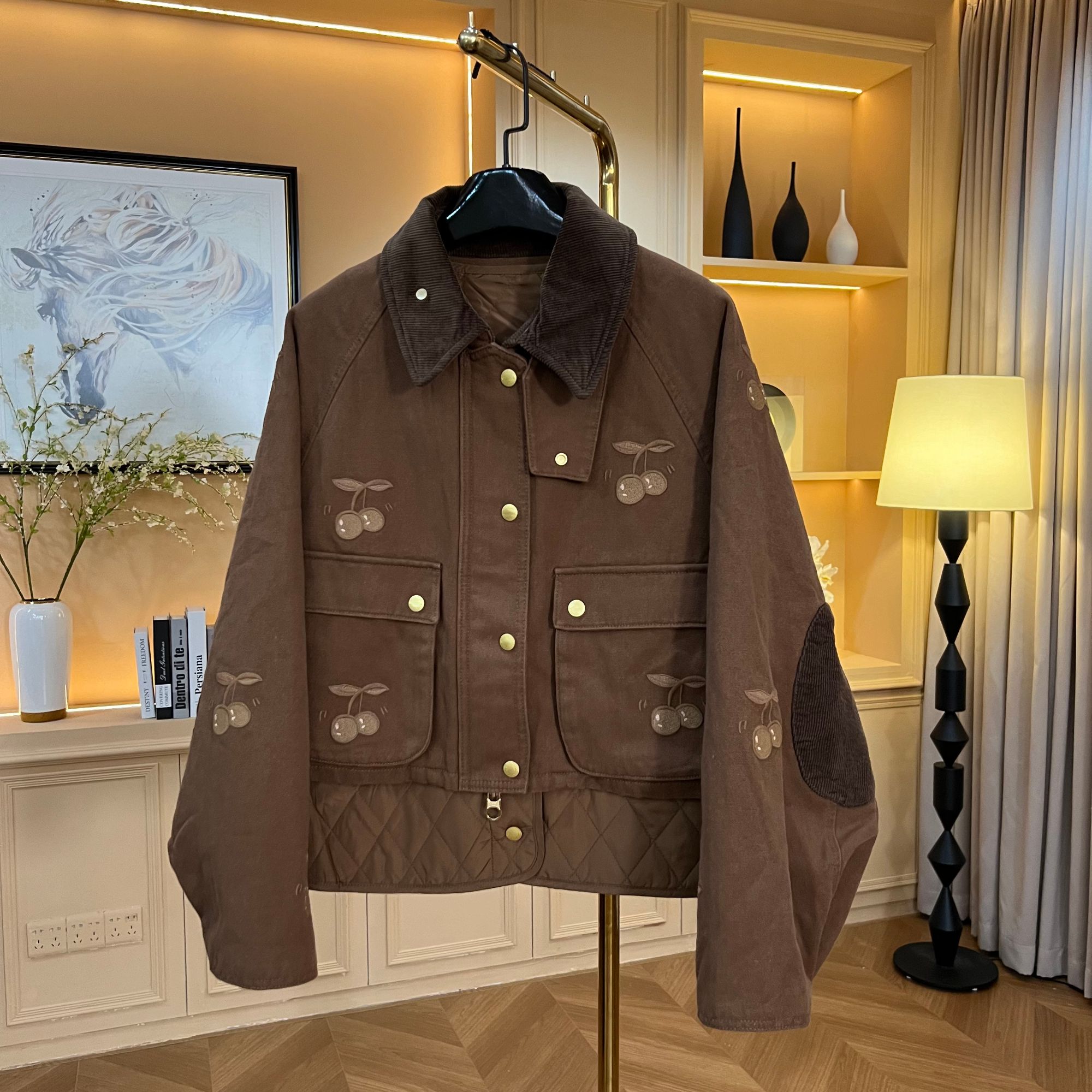 秋冬樱桃两件式工装时尚百搭外套GK-709