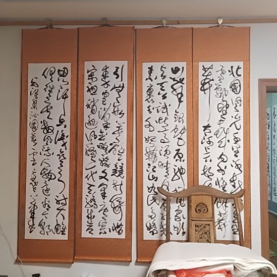 书法宋秉民。沁园春雪，180X43X4