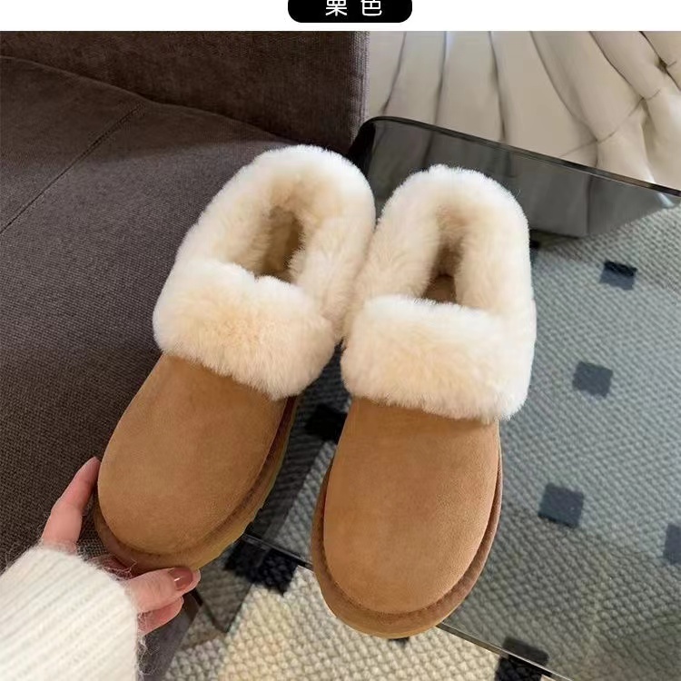 秋冬女雪地靴保暖棉鞋韩版时尚百搭厚底短筒加绒棉靴B83/B-83