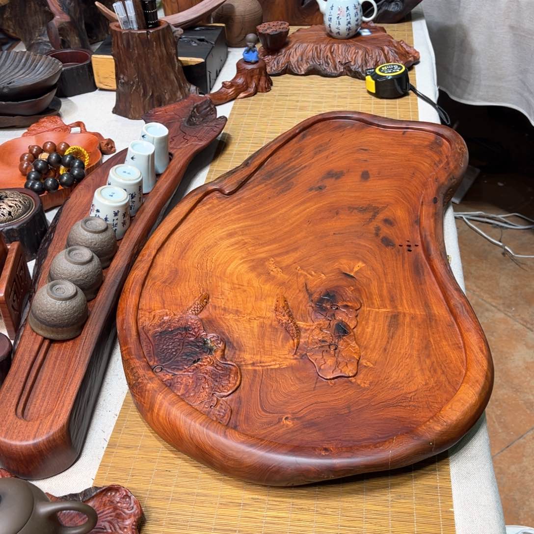 缅甸花梨湿泡茶盘66-37