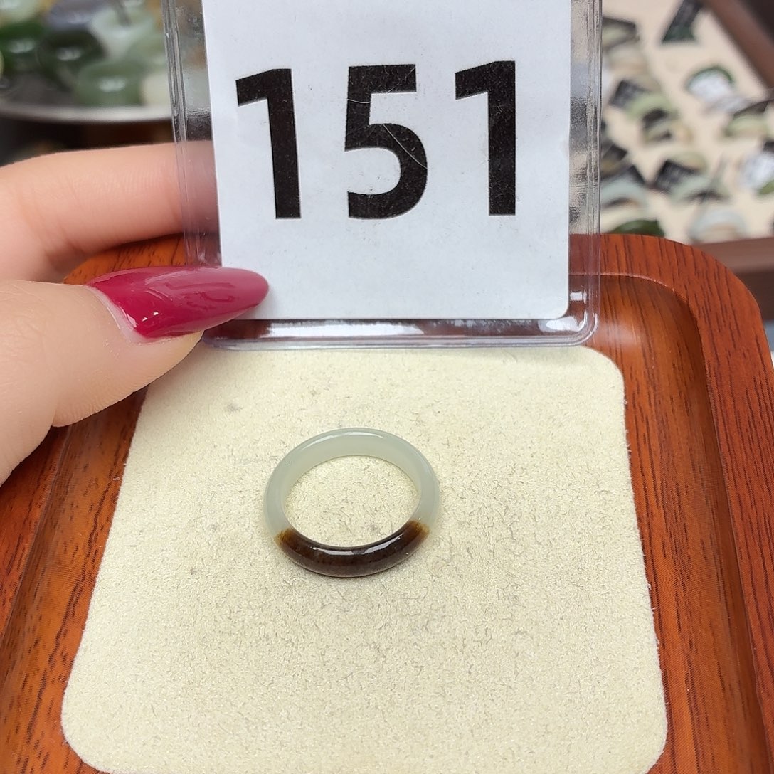 和田玉未镶嵌戒圈15号