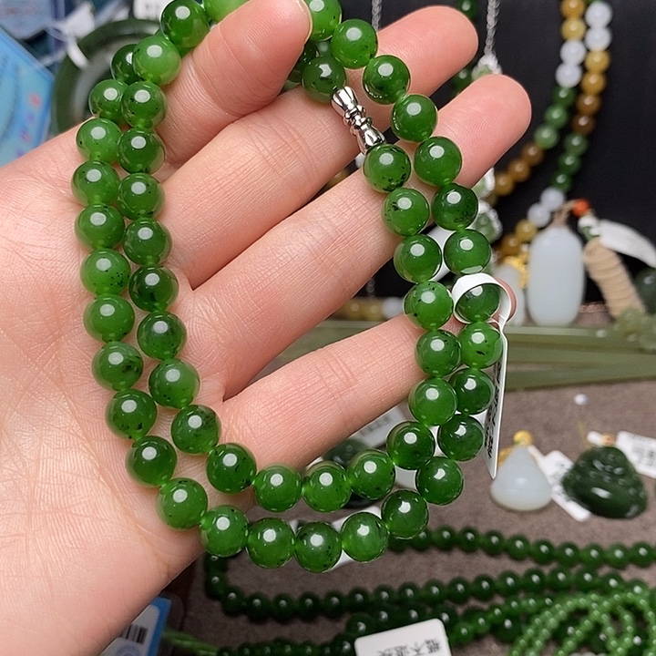 黑***风和田玉未镶嵌手链