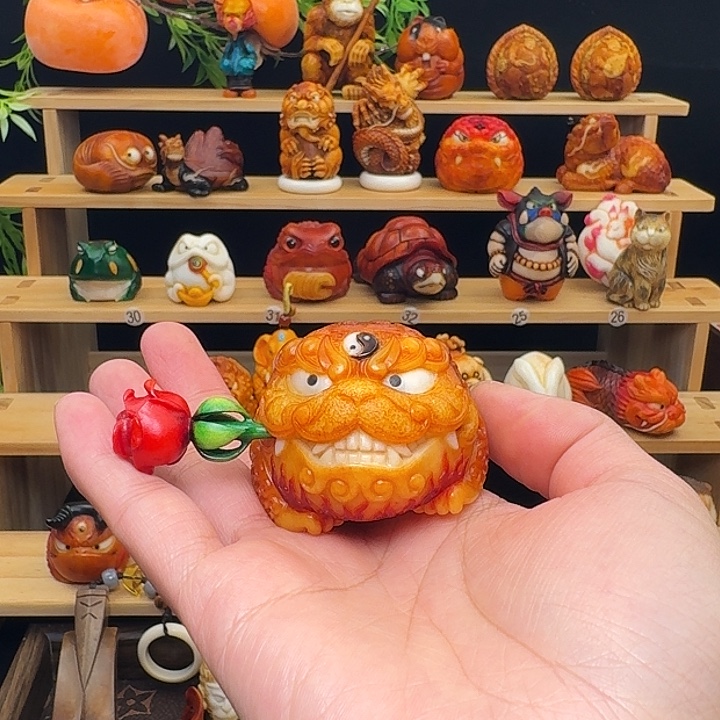 香榧木鹿角金蟾刻字不退换