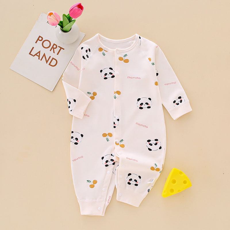 （直播间链接）新生儿连体衣婴儿爬服长袖无骨睡衣四季款