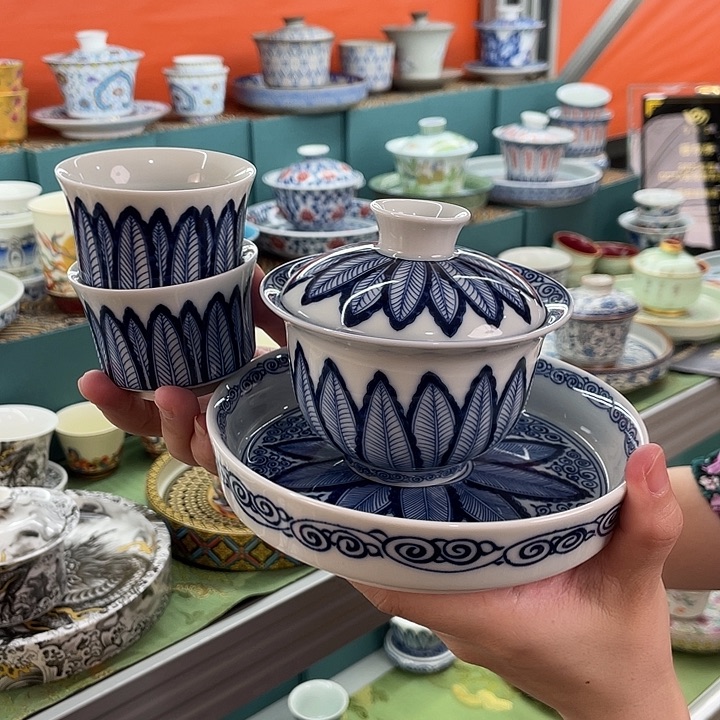 景德镇陶瓷盖碗茶具