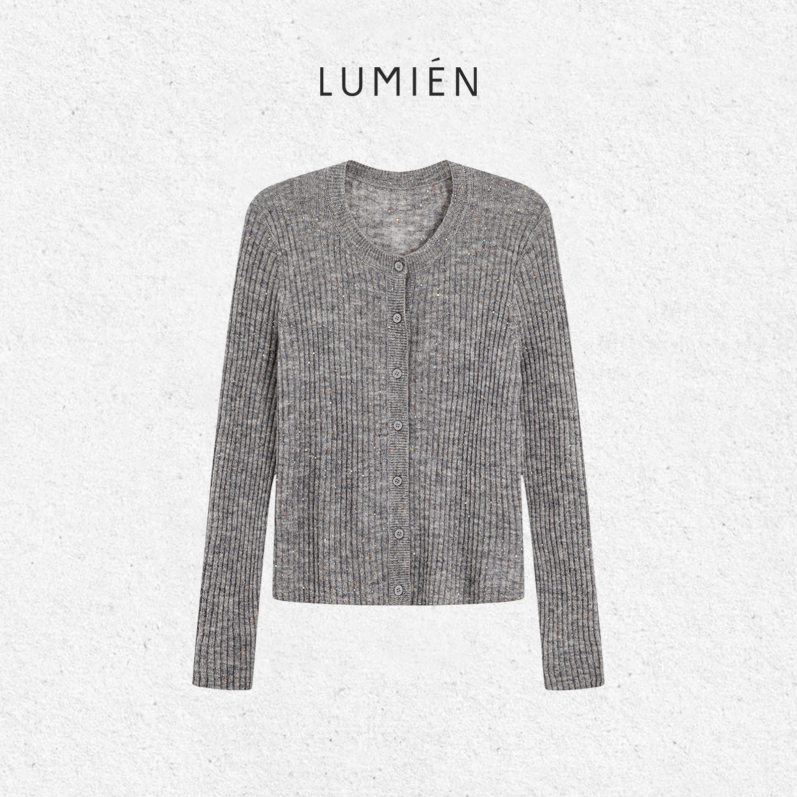 【LUMIEN 新品】“细闪星河”金银丝珠片点缀柔软针织衫LX5DSS111