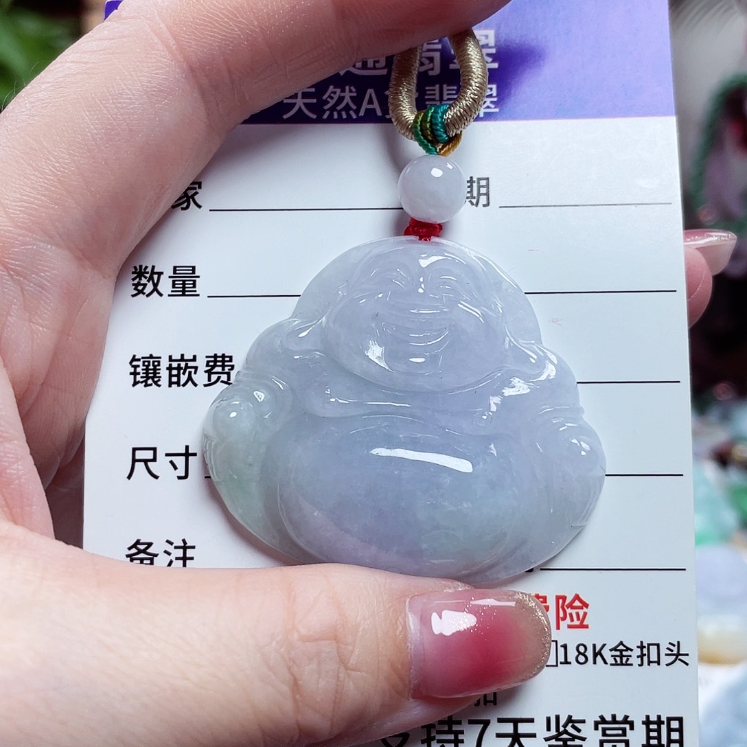 翡翠未镶嵌颈饰佛公18