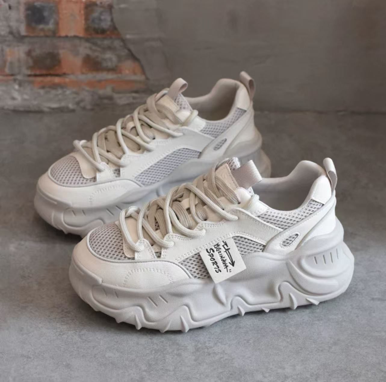 1106爆款透气老爹鞋女2025秋冬新款厚底小个子增高休闲百搭运动鞋