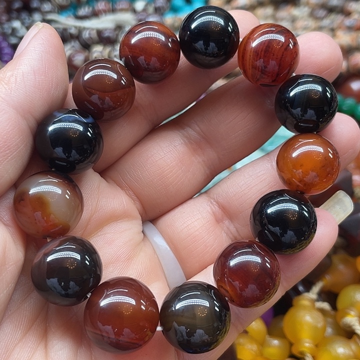 玛瑙/玉髓未镶嵌玛瑙手镯项链谢谢谢