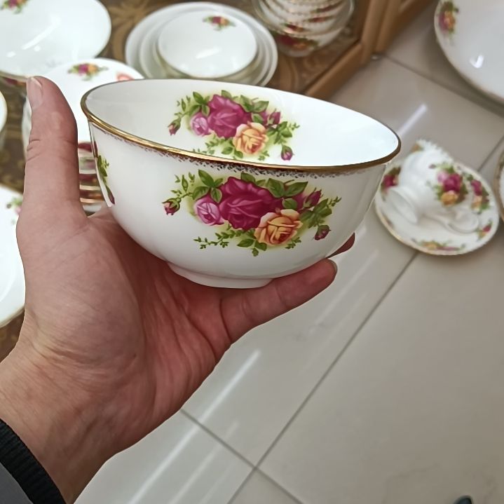 知**福红新款5如意碗10个