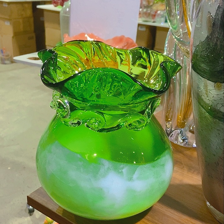 无铅玻璃琉璃花瓶高20口15