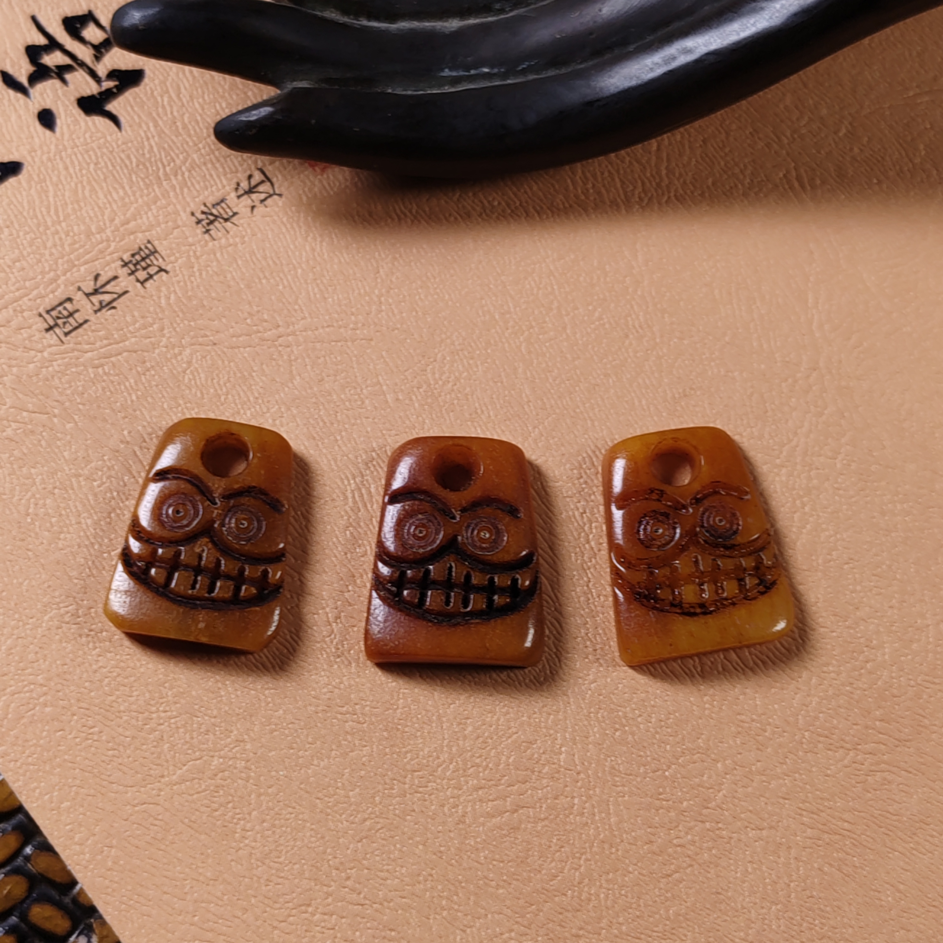 【吾心原创】天然藏区牦牛骨阿呆牌